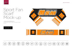 Sport Fan Scarf Mock Up Mocking Sports Mockup