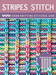 These sweater patterns will provide birthday and holiday gifts for years to come. Stripes Slip Stitch Pattern Hand Knitting Stitches