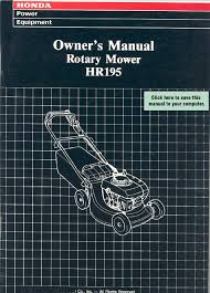 Check spelling or type a new query. Honda Hr195 Owner S Manual Pdf Download Manualslib