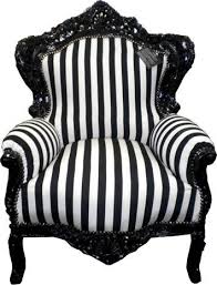 It S All Black And White Rococo Chair White Decor Stripe Accent Chair