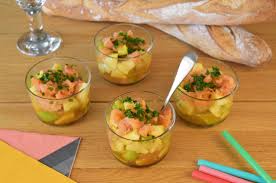 Verrine Saumon Fume Avocat Pamplemousse Prete En 5 Min Une Entree Pleine De Vitamines Prete En 5 Recette Verrine Saumon Verrine Saumon Fume Verrine Saumon