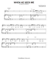 A soft place to land. When He Sees Me Sheet Music From Waitress Sheetmusic Free Com