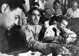 Image of PRESIDENTIAL CAMPAIGN, 1972 Frank Mankiewicz (at microphone),  political director for