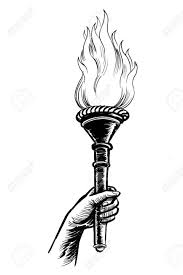 Hand drawing hot black tattoo illustration on white vintage background. Hand With Fire Torch Ink Black And White Drawing Stock Photo Picture And Royalty Free Image Image 138186482