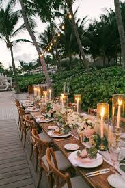 Blush And Gold Tropical Beach Wedding In Mexico Tropical Beach Wedding Beach Wedding Reception Beach Wedding Tables
