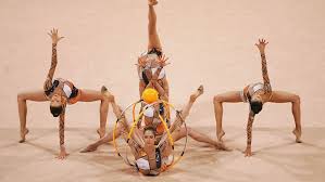 It stores up to three hoops. The Moves Of Rhythmic Gymnastics