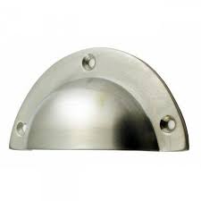 Half Moon Shaped Cup Handle Brushed Satin Chrome Cup Handles Chrome Kitchen Door Handles