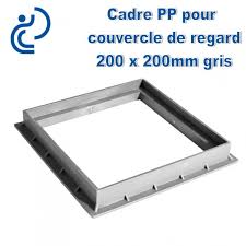 Sans malaxage / prise rapide lieu d'utilisation intérieur et ou extérieur : Cadre Pvc Pour Couvercle De Regard 20x20 Gris