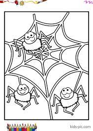 When a child colors, it improves fine motor skills, increases concentration, and sparks creativity. Halloween Spider Coloring Pages Kids Pic Com