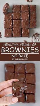 Healthy Vegan Gf No Bake Brownies Raw Vegan Brownies Vegan Dessert Recipes Gluten Free Brownie Bites