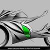 Set of custom car and bike garage label and badge design. 1