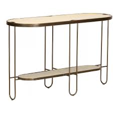 Deco 50 Console Table In 2020 Metal Console Table Art Deco Console Table Rattan