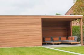 Abri De Jardin Moderne En Bois A Toit Plat In 2020 Tuinhuis Zwembad Huizen Tuinhuizen
