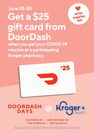 Today, there is a total of 50 doordash coupons and discount deals. Governor Mike Dewine On Twitter To Encourage Vaccinations In Ohio Doordash Has Partnered With Kroger And Gianteagle To Offer A 25 Door Dash Gift Card To Those Vaccinated At Select Locations The