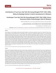 Ya beliau adalah orang pertama yang menyebarkan berita proklamasi kemerdekaan indonesia secara langsung kepada khayalak umum. Pdf Sumbangan Tuan Haji Tahir Bin Daeng Mangati Tght 1921 1994 Ulama Nusantara Dalam Perkembangan Islam Di Malaysia