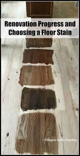 Either can be stained any color, and the visible differences between red or white oak diminish as you go darker with the stain color. Renovation Progress Major Developments And Floor Stains Calypso In The Country