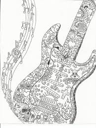 Who else wants electric guitar coloring pages? Music Coloring Pages For Adults Pdf Novocom Top