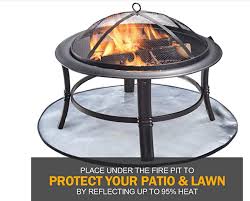 Just set your fire pit or chiminea on top of deck defender and burn as usual. Fire Pit Deck Protector Novocom Top