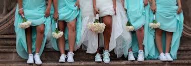 Tiffany Blue Bridesmaids Dresses And Matching Converse Shoes For Bride Tiffany Blue Bridesmaid Dresses Tiffany Blue Bridesmaids Bridesmaid Dresses
