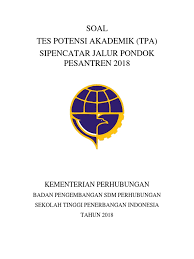 Lulus sipencatar 2018, lulus tpa dan lulus psikotes di d.iv pllu (pemandu lalu lintas udara) 4. 5694 Soal Sipencatar 2018 Tegal Rp