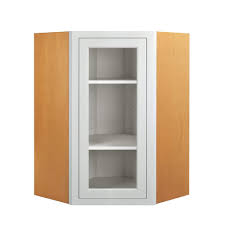 Shaker white high double door wall cabinet. Diagonal Corner Snow White Inset Shaker Wall Cabinet Single Door Glass 27 Wide