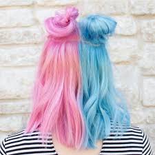Pin By Mothman On Pers Beauty Cotton Candy Hair Candy Hair Half And Half Hair