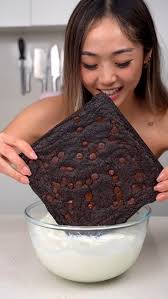 I’ve been craving a brownie… 🍫, So I made a giant one, Link to the recipe  in my bio or here: https://zhangcatherine.com/the-ultimate-fudgy-brownies/,  ., ., ., #baking #recipe #dessert #chocolate ...