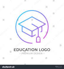 Education Logo Mortarboard Square Academic Cap Graduation Hat Icon Premium Design Trendy Linear Style Abstract Co Education Logo Education Premium Design