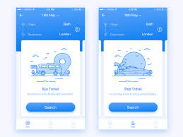 Bus Ticket Home Page Png By King Chen Bus Tickets Mobile App Design Ticket Design