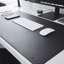 Leather Desk Mat Black Leather Desk Desk Mat Minimal Desk