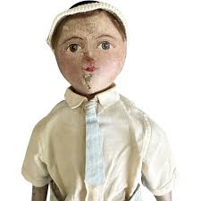 Similar Items to Antique Maggie Bessie Boy Moravian Cloth Doll 14 IN Old  Salem NC Doll All Orig