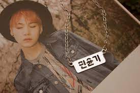 Min Yoongi Suga Bts Bangtan Boys Korean Name Necklace Etsy Bts Suga Suga Min Yoongi