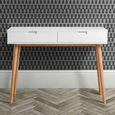 White Oak Mid Century Console Table By I Love Retro Mid Century Console Mid Century Dressing Table White Oak Desk