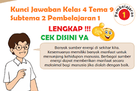 Lengkap Kunci Jawaban Kelas 4 Tema 9 Subtema 2 Pembelajaran 1 Kunci Jawaban Tematik Lengkap Terbaru Simplenews