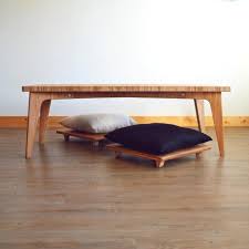 Low Pillow Lift Bamboo Seat For Floor Cushion Or Pillow Coffee Table Accessory Mid Century Japanese Scandinavian Inspired Low Coffee Table Floor Seating Floor Cushions