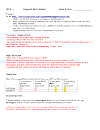 3 Peppered Moth Simulation Analysis Answers