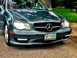 2006 Mercedes C230 With W204 Grill Shaved Hood And Aftermarket Led Replaced The Foglights Looks Sick Just Ho Mercedes Benz C230 Mercedes C230 Mercedes Benz