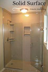 Included below are the more popular options in solid surface bases: 35 Solid Surface Shower Walls Ideas Shower Wall Solid Surface Shower