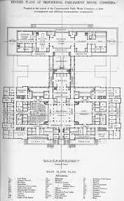 Revised Main Floor Plans Of Provisional Parliament House Canberra Australia C1927 1156 1859 School Floor Plan Floor Plans How To Plan