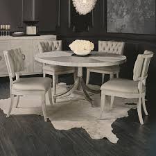 Create an intimate setting it's important to make your guests feel comfortable and at ease when dining in your home, and you can set the mood perfectly with your choice of lighting. Bernhardt Domaine Blanc 5 Piece Round Dining Set With Upholstered Chairs Fisher Home Furnishings Dining 5 Piece Sets