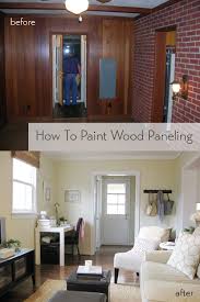 Just because you have wood wall panels doesn't mean you can't paint the entire room a fun color or experiment with textured paints. How To Paint Wood Paneling Young House Love