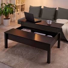 Its surface has lacquered coat that makes the table stain resistant and easy to wipe off. Trulstorp Coffee Table Black Brown 45 1 4x27 1 2 Ikea Coffee Table Living Room Furniture Layout Brown Coffee Table