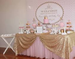 Pin By My Little Birdies Photography On Party Ideas Princess Theme Birthday Party Baby Shower Princess Pink Gold Baby Shower