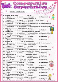 Degrees Of Comparison Of Adjectives Exercises With Answers Pdf 