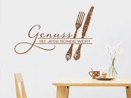 Genuss Ist Jede Sunde Wert Wandtattoos Kuche Wandtattoo Spruche Wandtattoos
