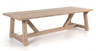 Découvrez une gamme complète de tables de jardin en bois protégées contre les agressions extérieures : Table De Jardin Campagnarde 300 Cm En Teck Massif Recycle Highland