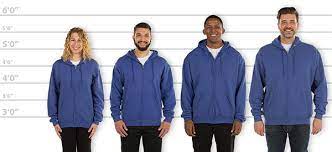 Customink Com Sizing Line Up For Champion 50 50 Eco Zip Hoodie Standard Sizes