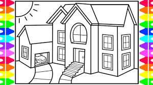 House coloring pages, sheets and pictures are fun and also help kids develop many important skills. How To Draw A House For Kids House Drawing For Kids House Coloring Pages For Kids Youtube