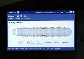 Ua2249 Den To Phx 737 900 Gate B29 Monitors Seating