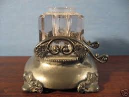 East syracuse new york active in 1894, out of business in 1953 : Antique Adelphi Silver Plate Inkwell Stand Glass Jar 25107904